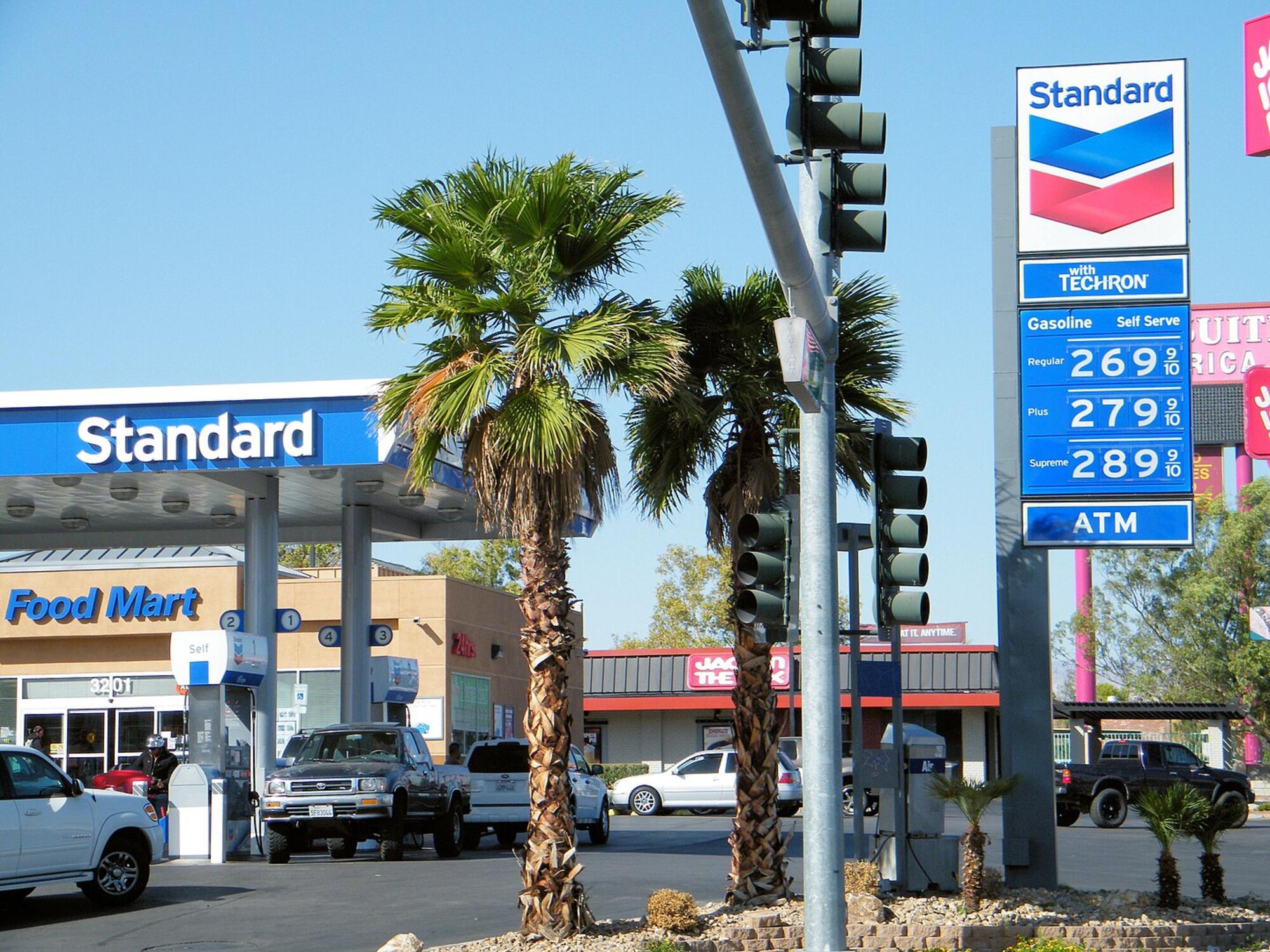 Gasolinera de Chevron en Estados Unidos.
